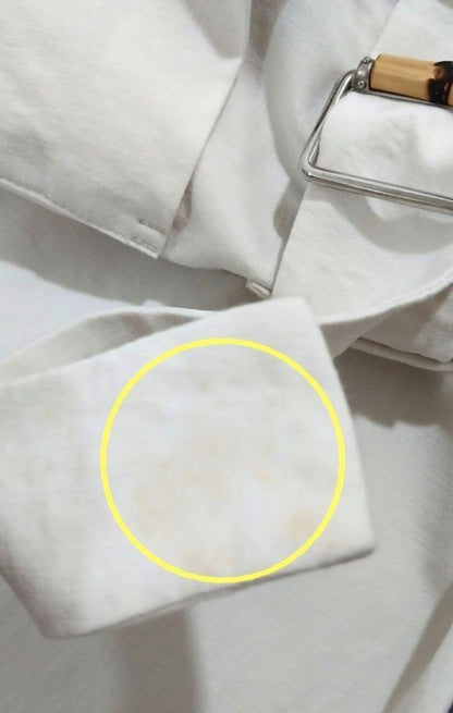 Gucci Cream Cotton Bamboo Buckle Pants