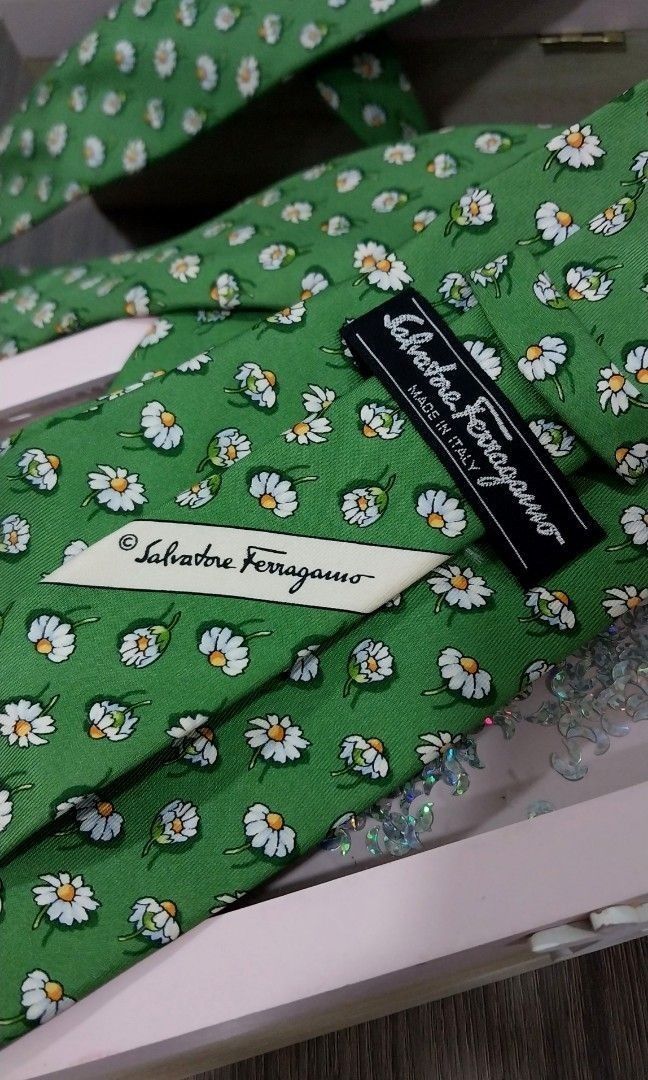 Salvatore Ferragamo Floral Pattern Silk Tie