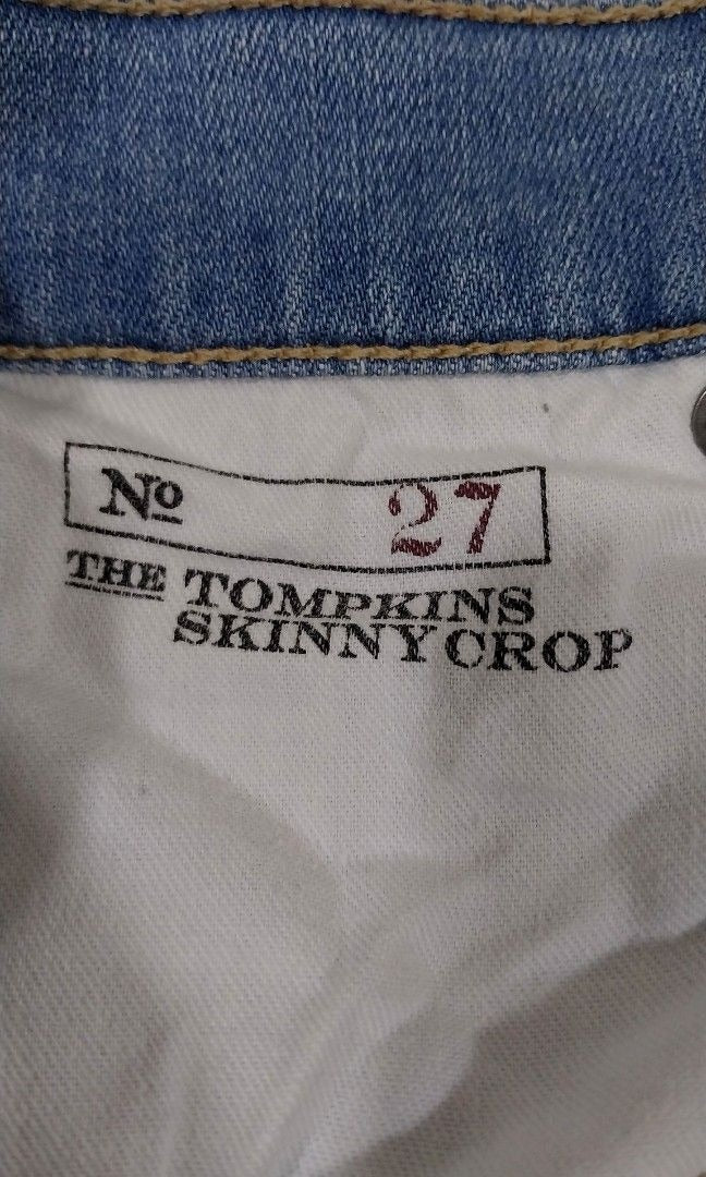Polo Ralph Lauren Ripped Faded Tompskins Skinny Crop Jeans