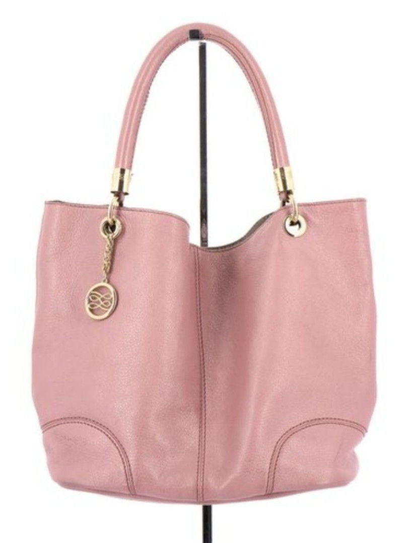 Lancel Pink Leather French Flair Tote