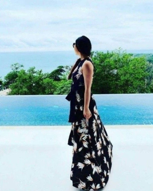 D.D Collective Black Floral Maxi Dress
