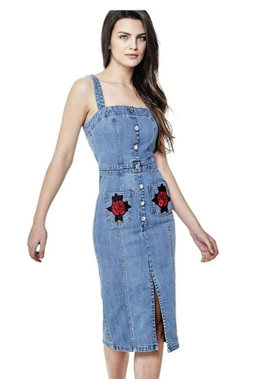 Guess Denim Midi Dress