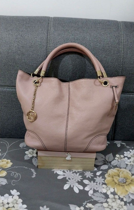 Lancel Pink Leather French Flair Tote