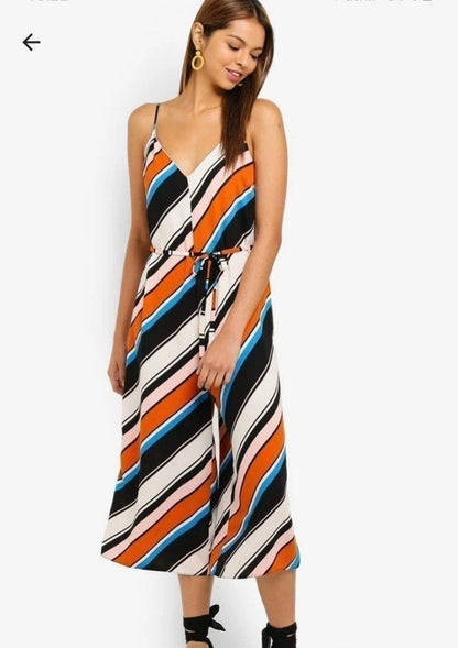Miss Selfridge Multi Stripes Jumpsuit