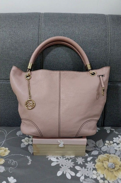 Lancel Pink Leather French Flair Tote