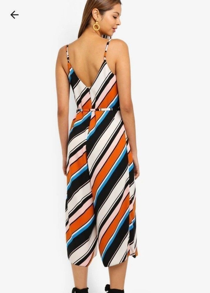 Miss Selfridge Multi Stripes Jumpsuit