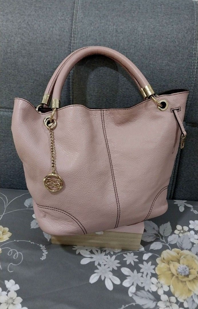 Lancel Pink Leather French Flair Tote