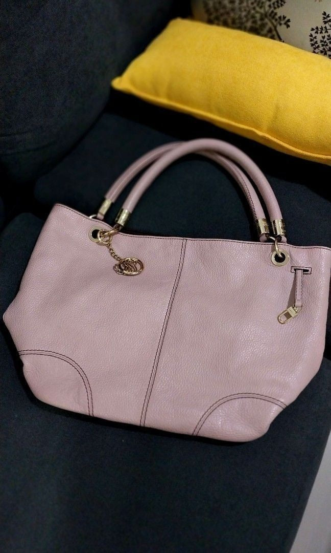 Lancel Pink Leather French Flair Tote