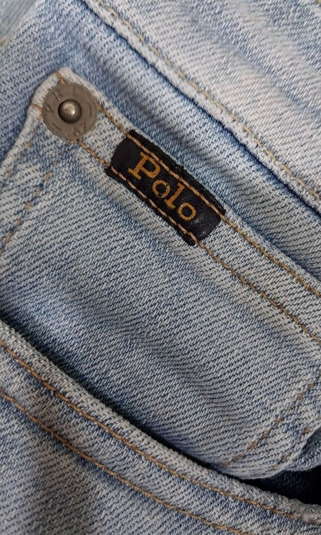Polo Ralph Lauren Ripped Faded Tompskins Skinny Crop Jeans