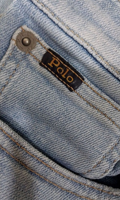 Polo Ralph Lauren Ripped Faded Tompskins Skinny Crop Jeans