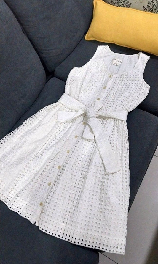 Kate Spade Eyelet Belted Dress