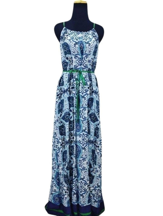 Massimo Dutti Self-tie Halter Maxi Dress