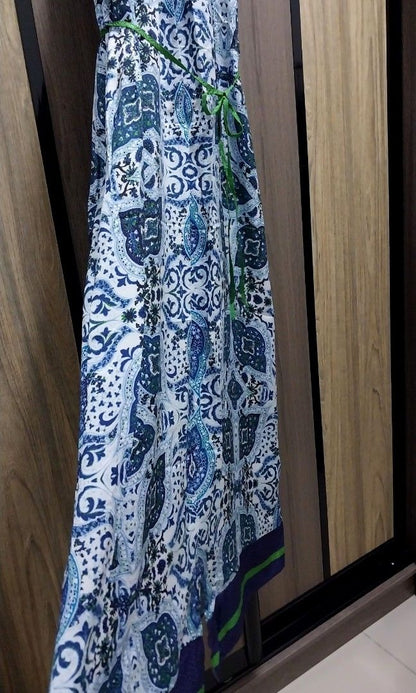 Massimo Dutti Self-tie Halter Maxi Dress