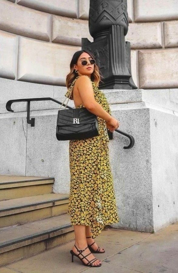River Island Ruffle Cape Midi Dress