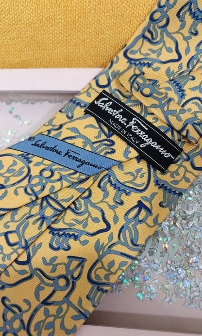Salvatore Ferragamo Woman in Dress Pattern Silk Tie