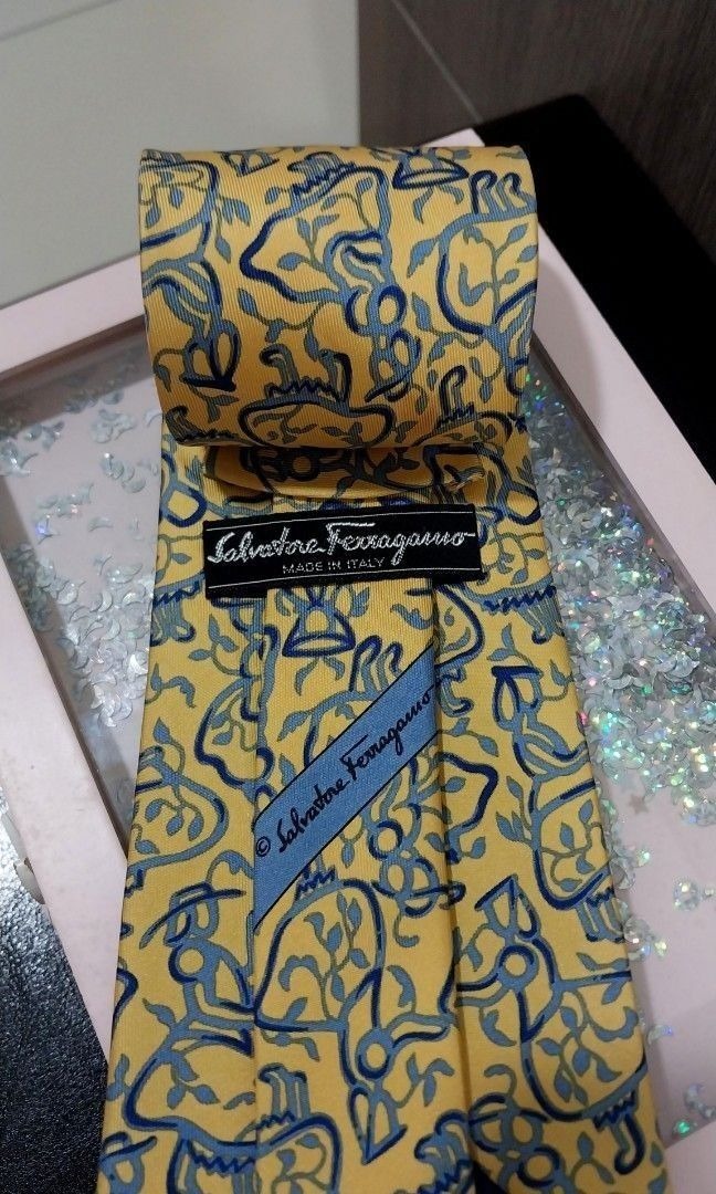 Salvatore Ferragamo Woman in Dress Pattern Silk Tie