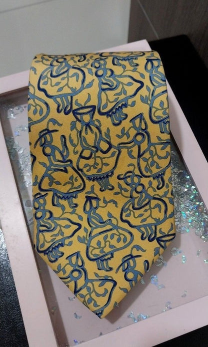 Salvatore Ferragamo Woman in Dress Pattern Silk Tie