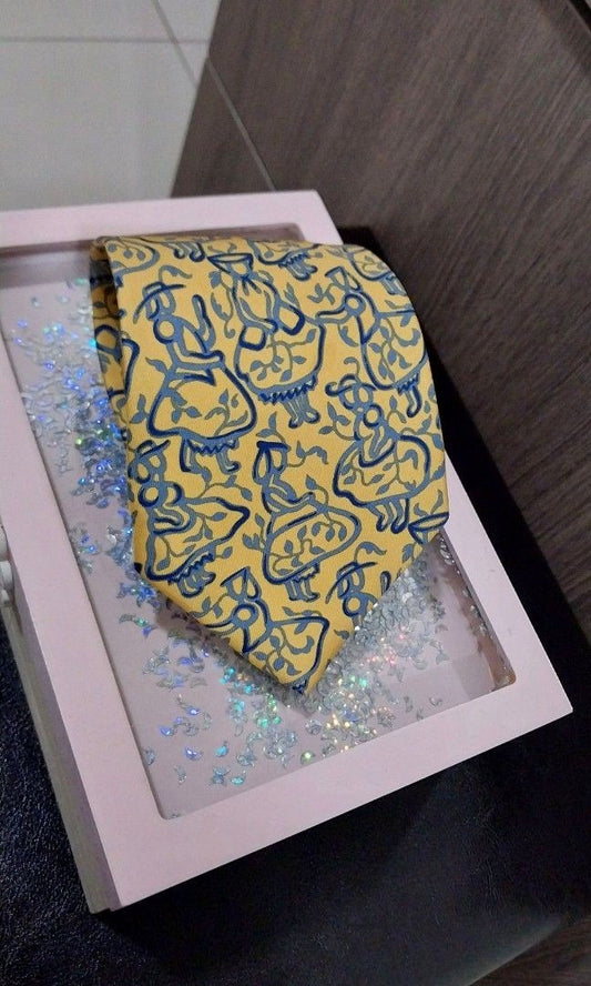 Salvatore Ferragamo Woman in Dress Pattern Silk Tie