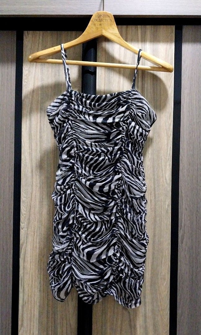 Topshop Petite Ruched Mini Dress