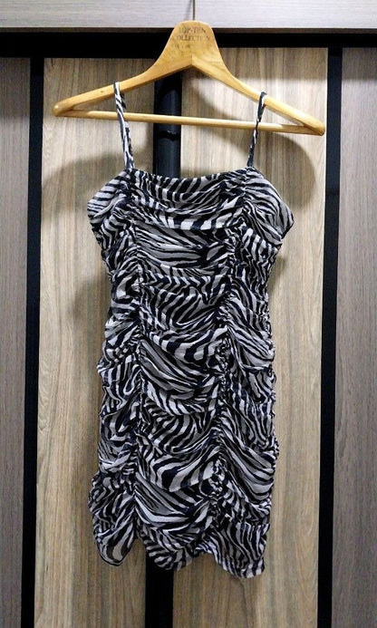 Topshop Petite Ruched Mini Dress