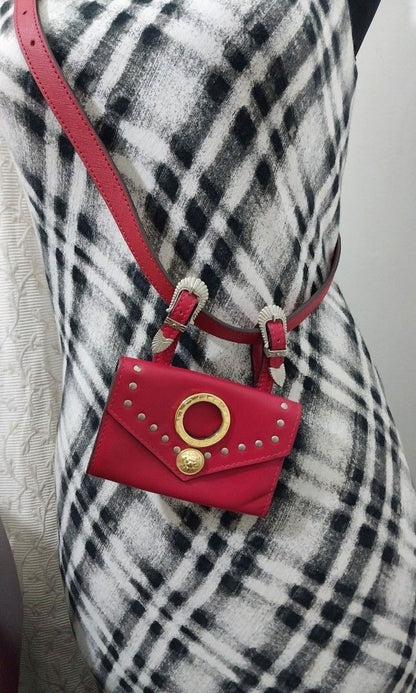 Vintage Versus Versace Leather Belt Purse|Wallet