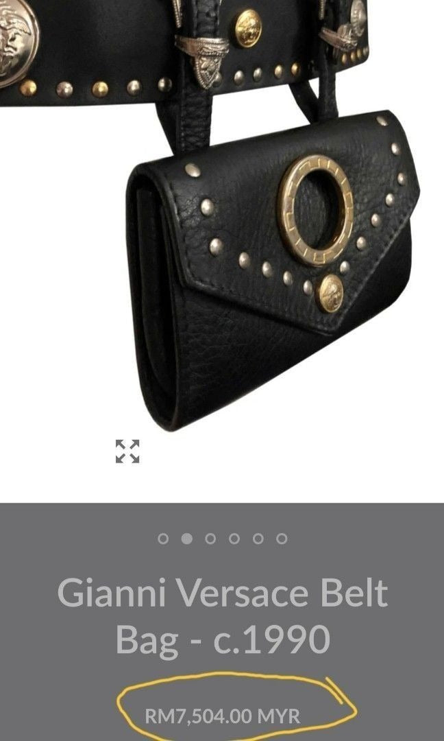 Vintage Versus Versace Leather Belt Purse|Wallet