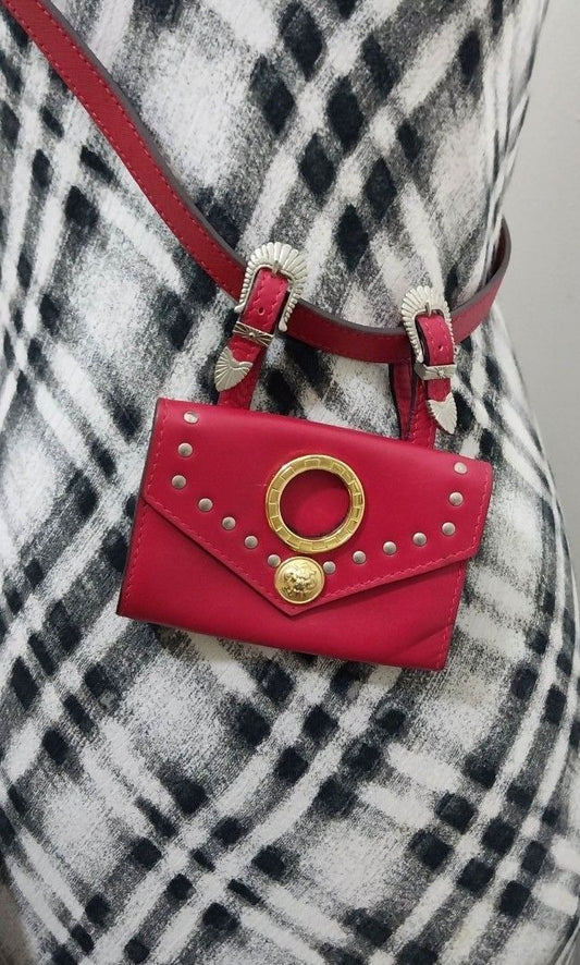 Vintage Versus Versace Leather Belt Purse|Wallet
