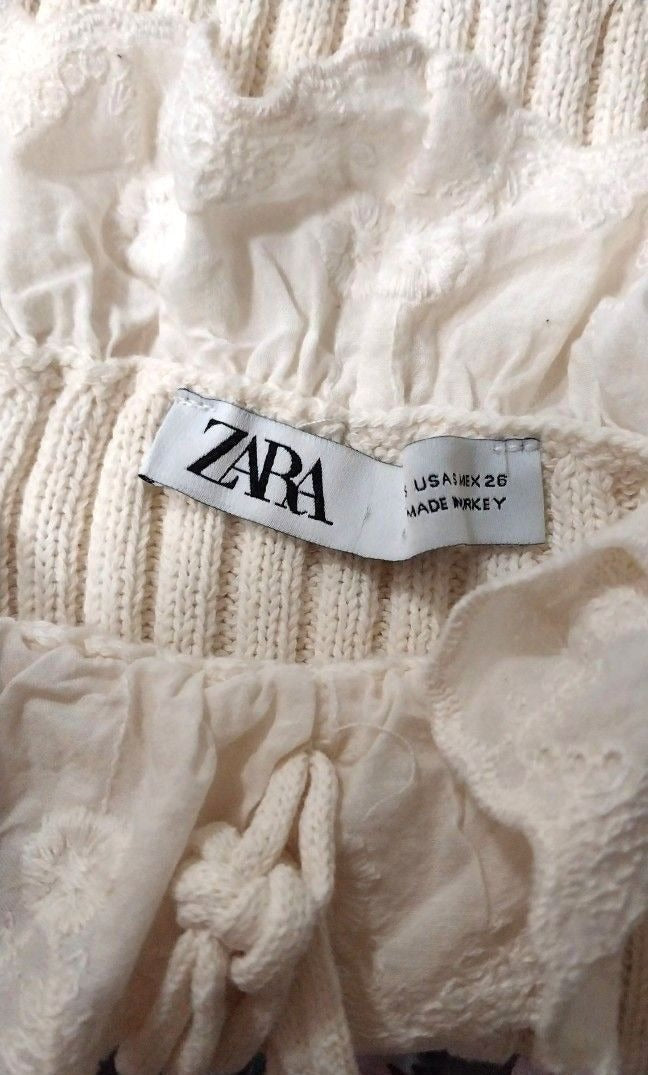 Zara Off-Shoulder Knit Crop Top