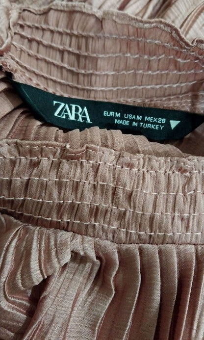 Zara Pleated High-Neck Top
